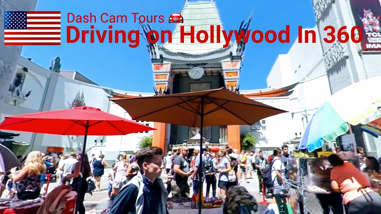 FULL [VR] 360° Head Spinning Driving Tour of Hollywood Walk of Fame || Dash Cam Tours 🚘