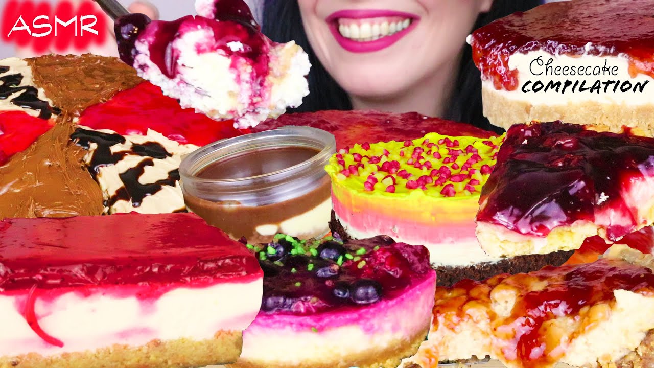 CHEESECAKE COMPILATION 🍰 | No Talking | ASMR Mukbang - 먹방 | Real Eating Sounds