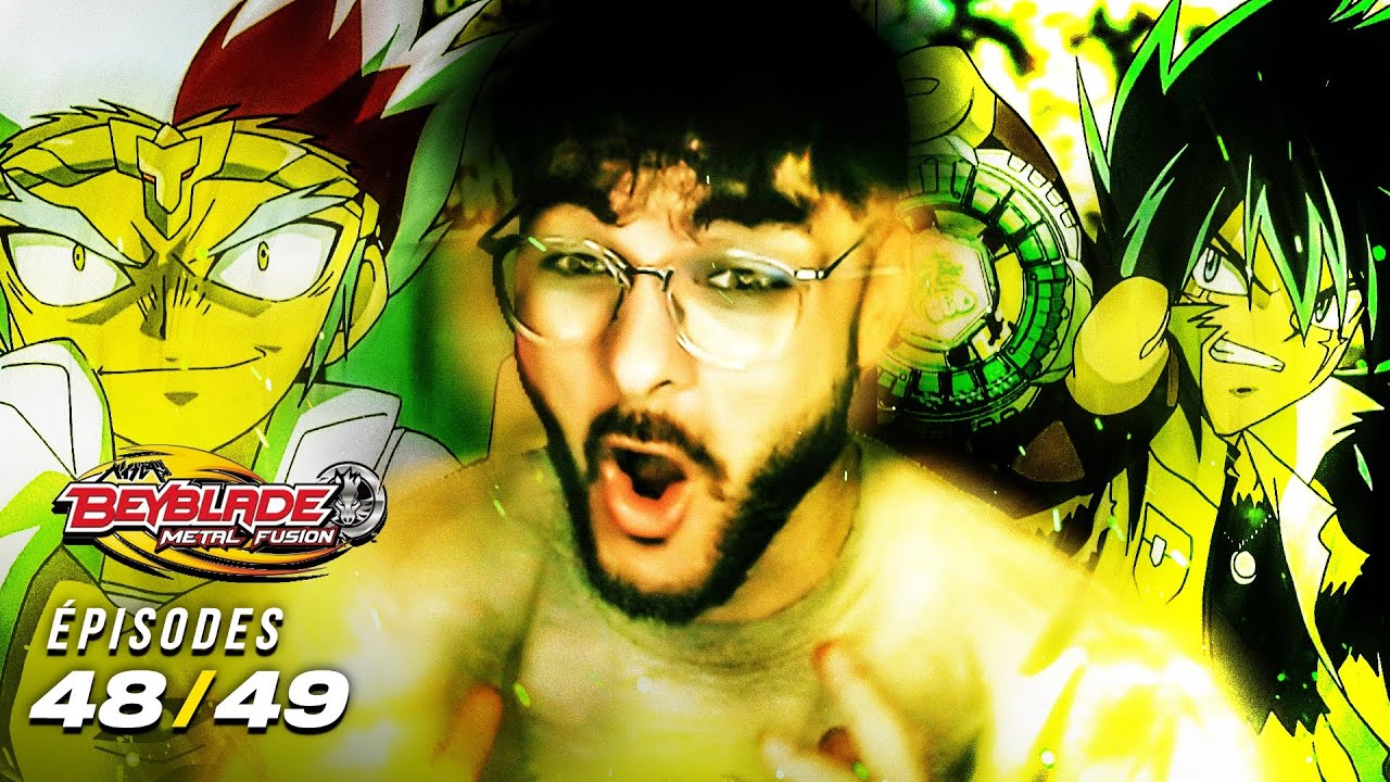 JE M'EXCUSE  KYOYA PARDON JE SUIS NUL 😭  BEYBLADE METAL FUSION ÉPISODE 48 49 RÉACTION FR !