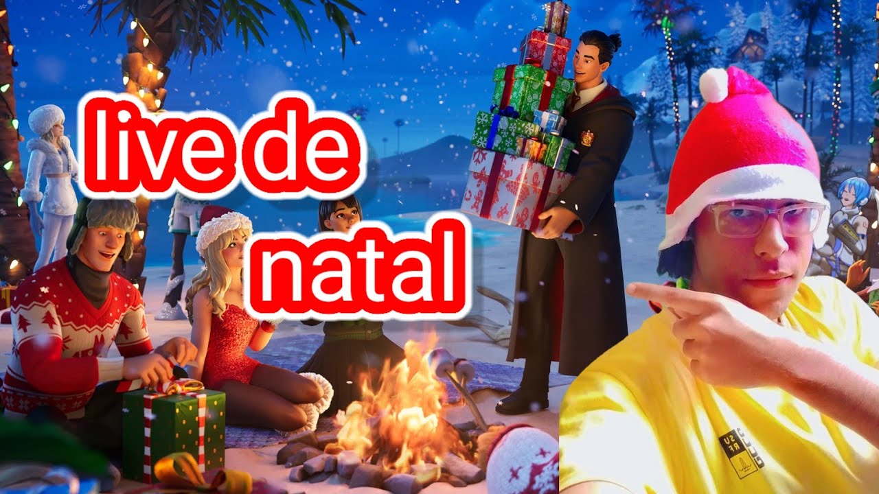 🎈live de natal no  fortnite feliz natal 🎄