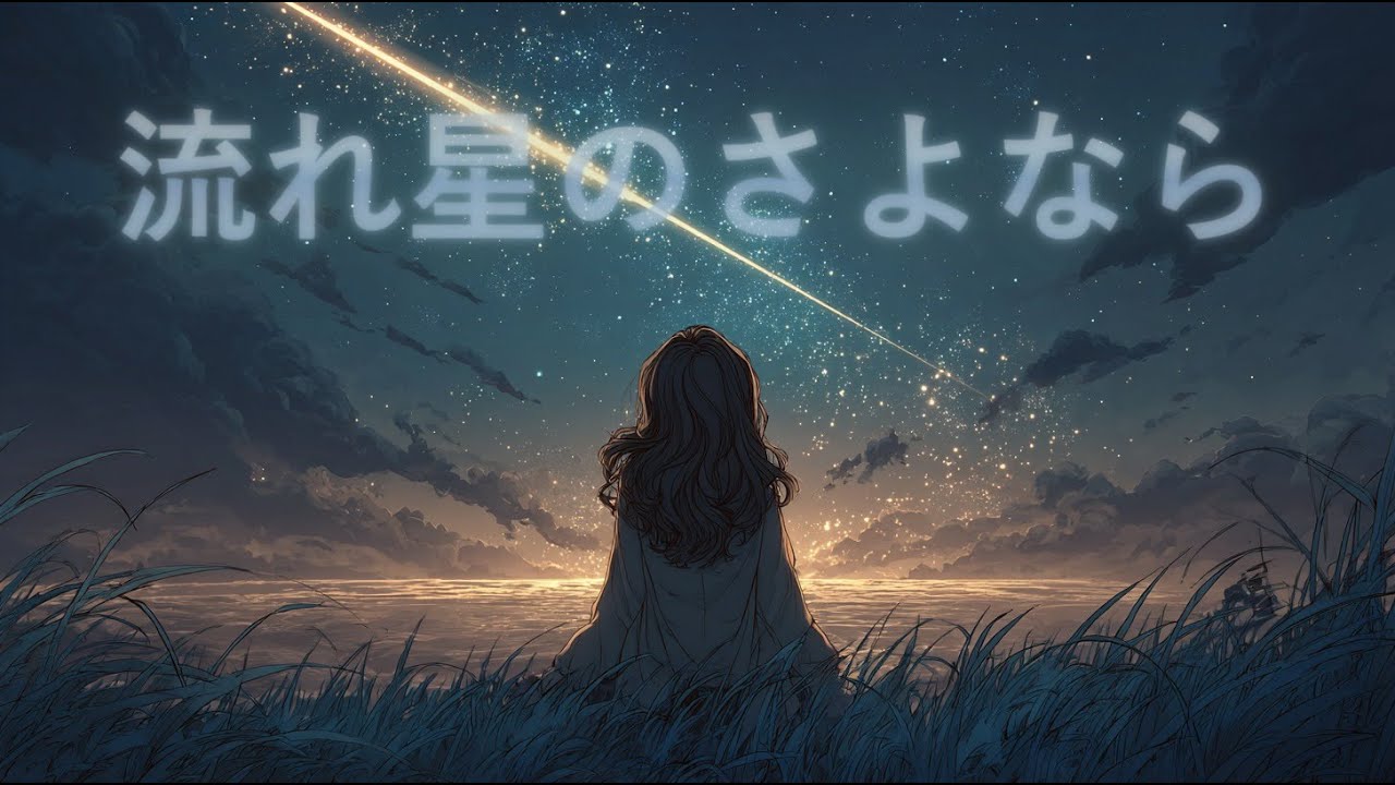 🌠 流れ星のさよなら 🌌 | Lyrics Visualizer [music made with AI]