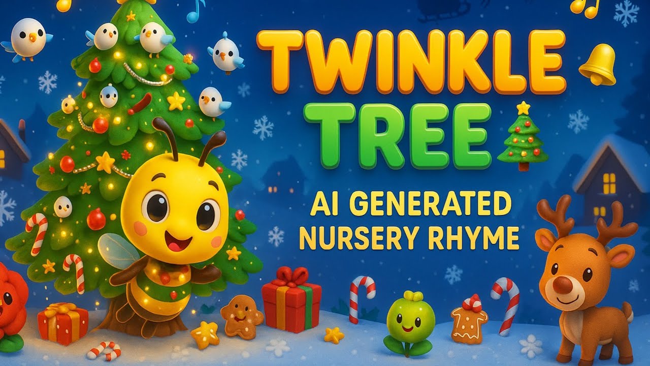 Twinkle Tree 🎄| AI Generated Nursery Rhymes for Kids