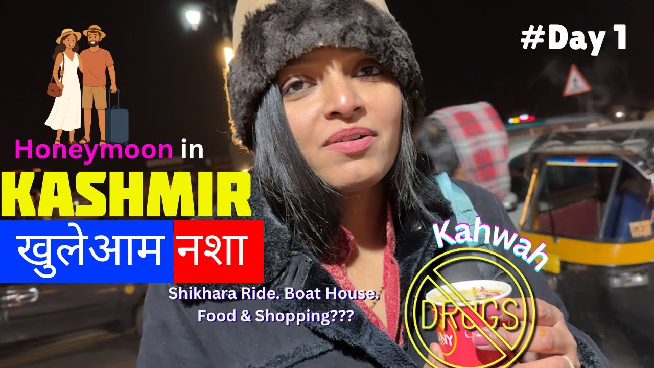 Kashmir | day 1 #honeymoon  #travelvlog #marathivlog #couple 