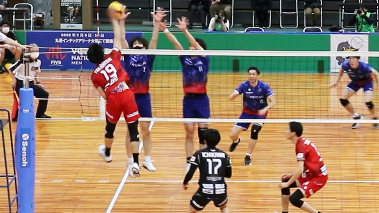 【2022黒鷲旗バレー】ウルフドッグス名古屋 vs ＦＣ東京　第２セット ＜全日本男女選抜バレーボール大会＞
