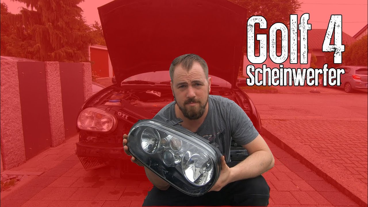 VW Golf 4 GTI Jubi Scheinwerfer von Valeo in schwarz wechseln tauschen ausbauen