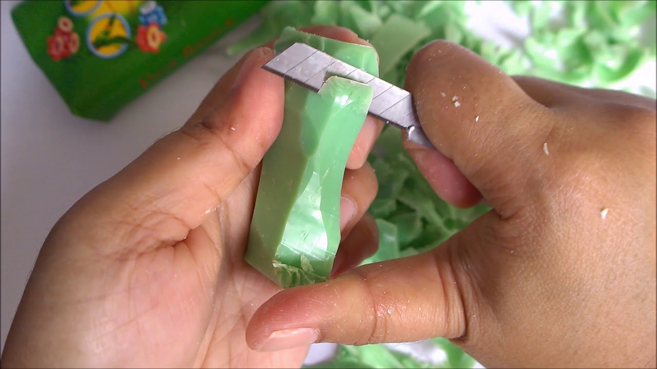 Green Bar Soap Cutting ASMR  | No Talking 😉💖 |  PARROT BOTANICALS BAR SOAP GREEN FLORAL SCENT