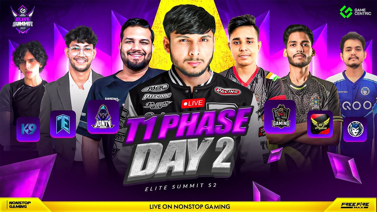 ELITE SUMMIT  T1 PHASE  DAY-2 🔥💀 || TE, TG, K9, JG, RGE, GG, HH    #nonstopgaming