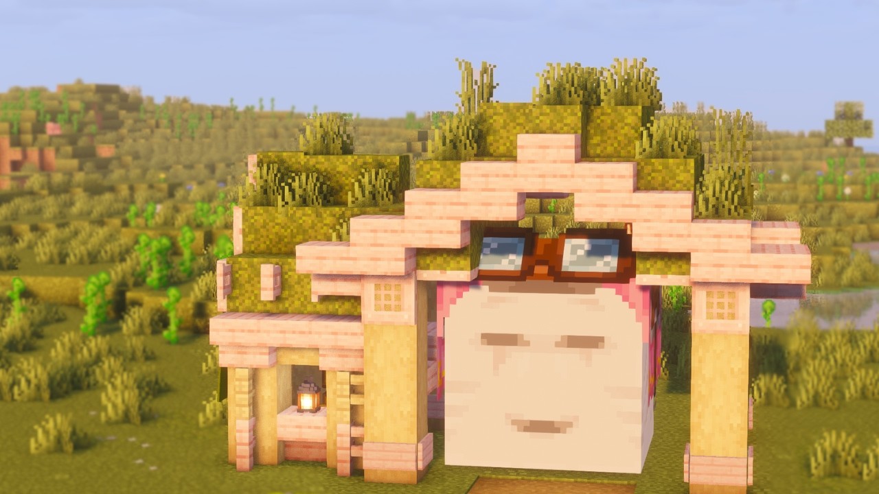 An ADORABLE Happy Ghast House and Villager Trading in Minecraft