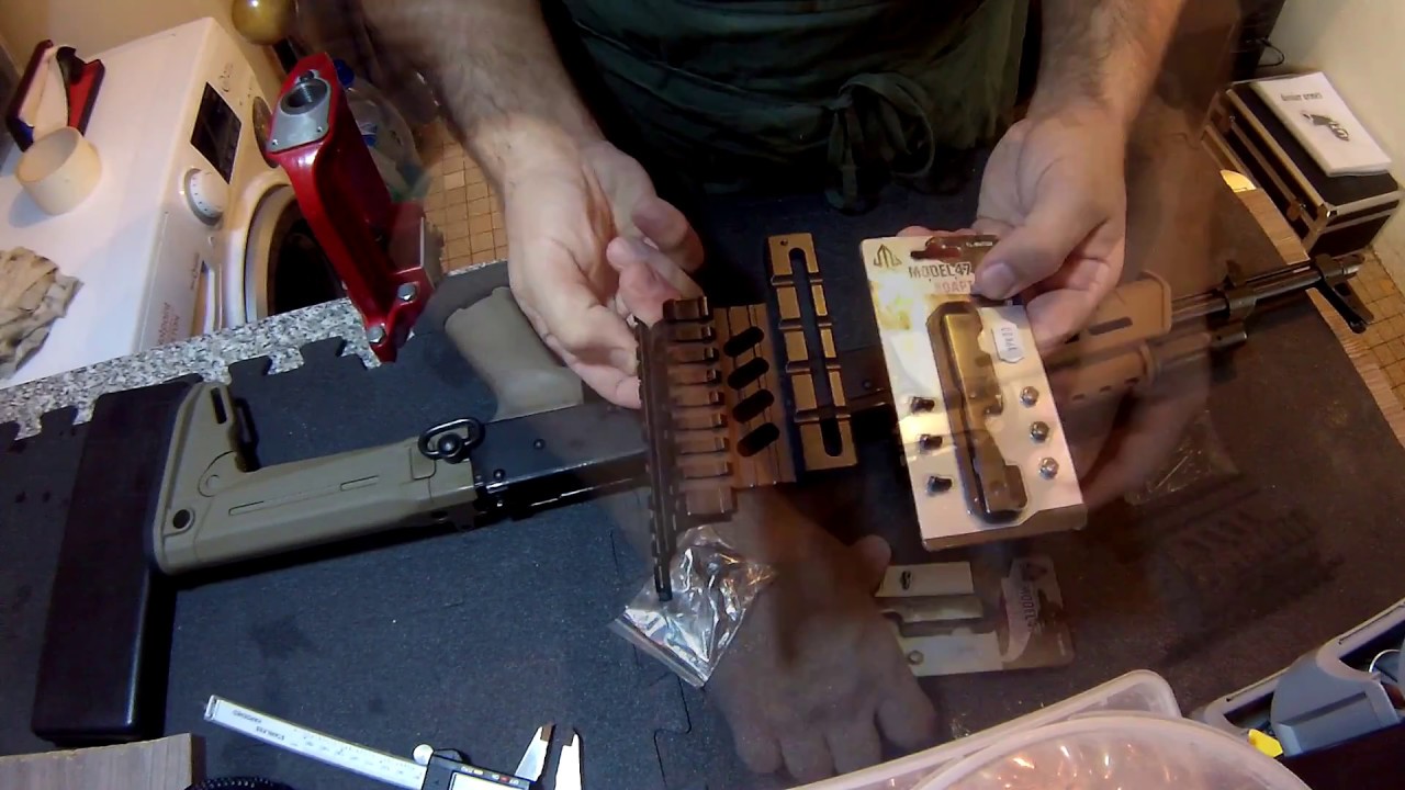 AKM 47 UTG side rail mount install .( montage rail latéral UTG  AKM 47).