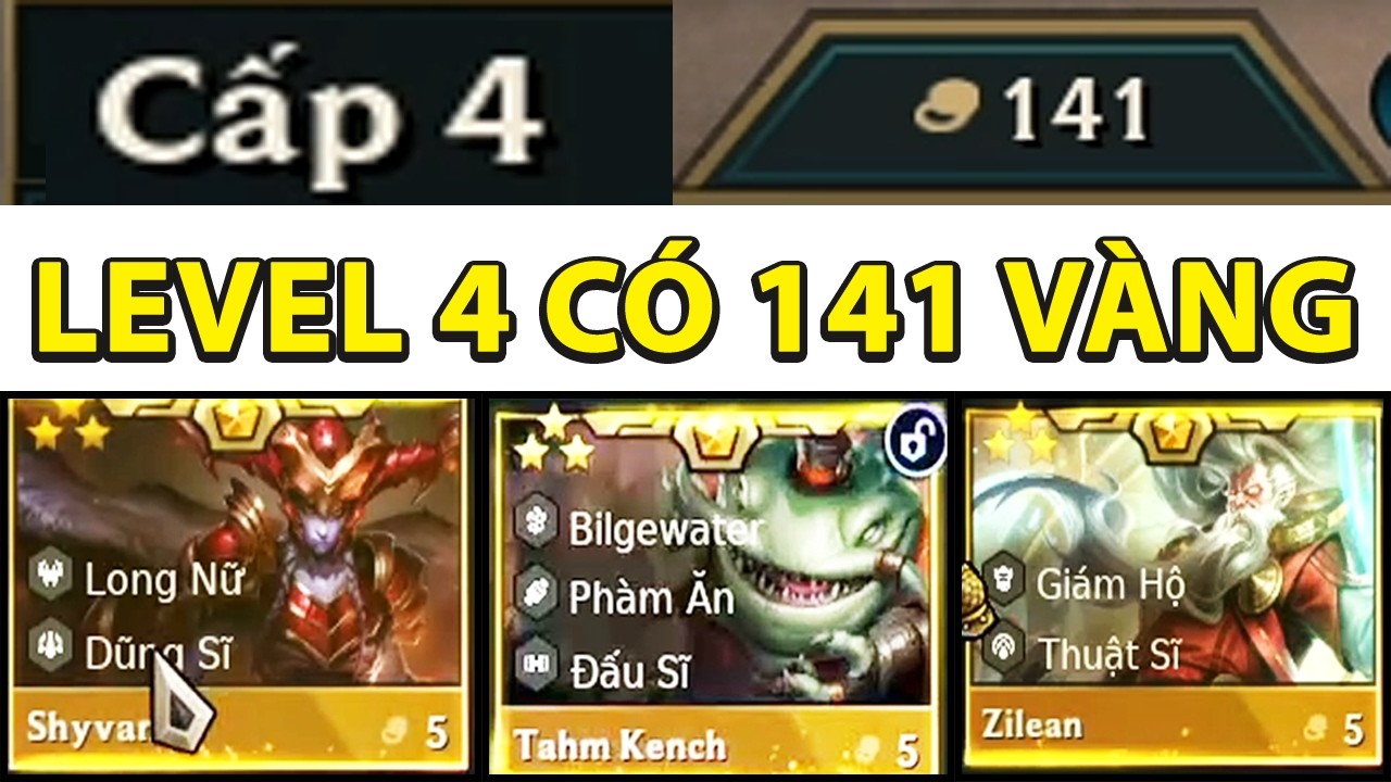 NHÂN PHẨM GÌ ĐÂY ? CẤP ĐỘ 4 TÔI SỞ HỮU NGAY 141 VÀNG VÀ CÁI KẾT LÊN NGAY 5 VÀNG 3 SAO.