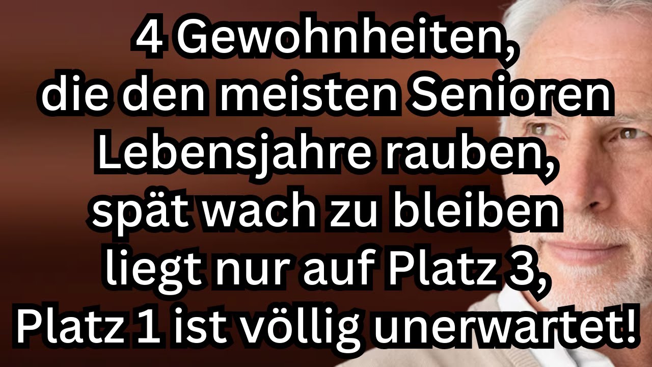 4 Gewohnheiten, die die Lebensdauer der meisten Senioren verkürzen –Spät aufbleiben nur auf Platz 3!