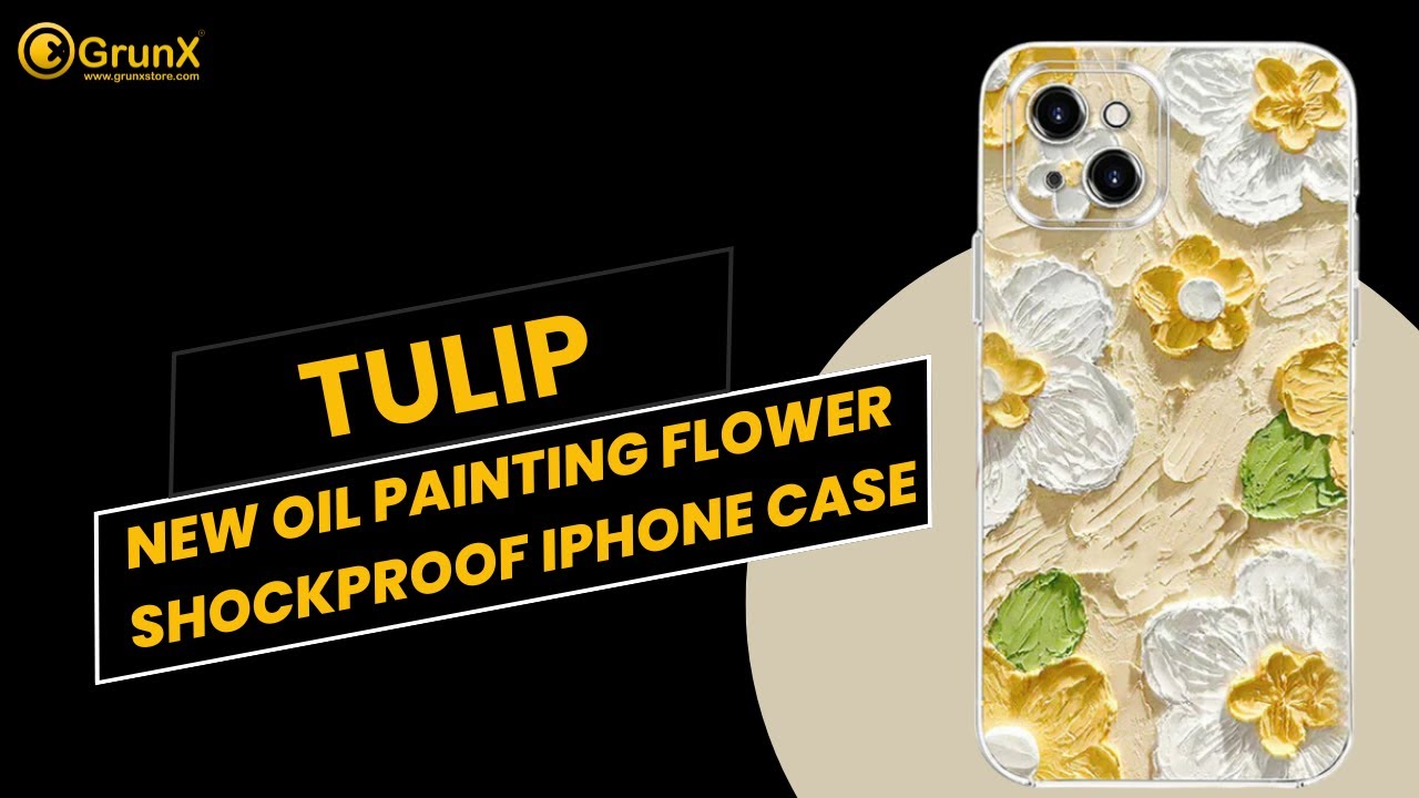 New Oil Painting Flower Shockproof iPhone Case | GrunX