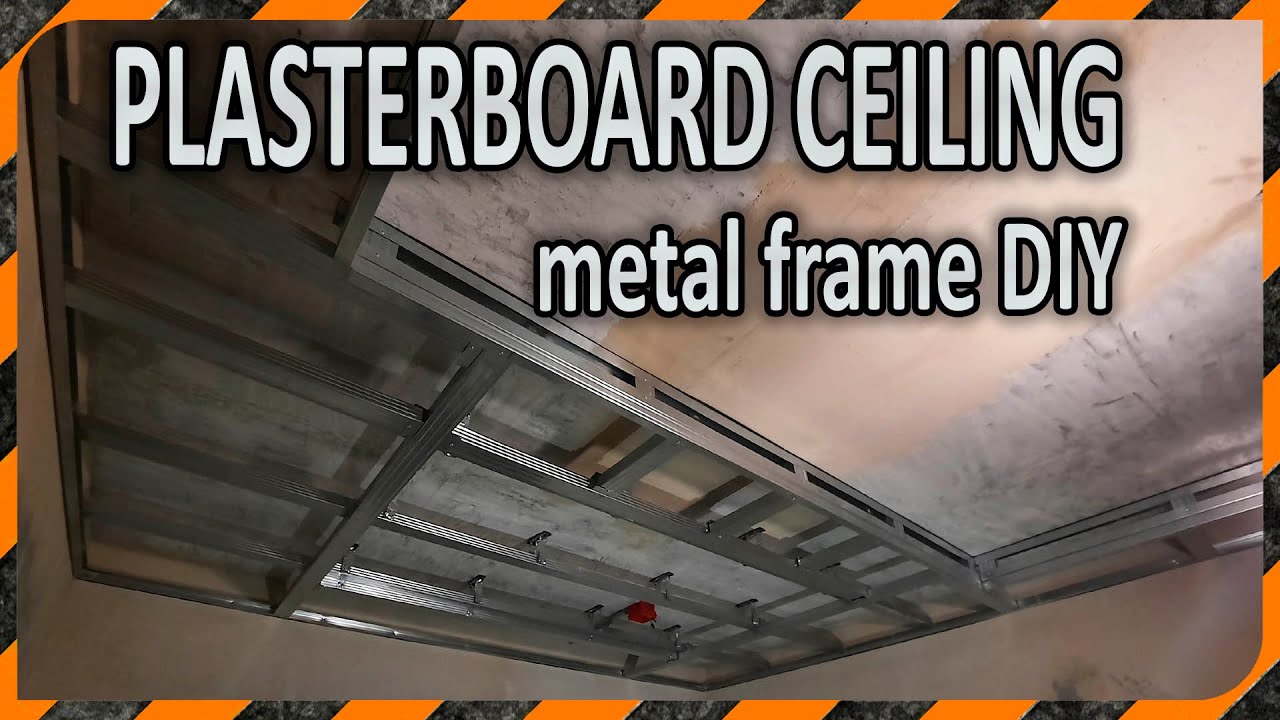 Two-level plasterboard / Drywall ceiling - (INSTALLATION OF THE METAL FRAME under the drywall) DIY