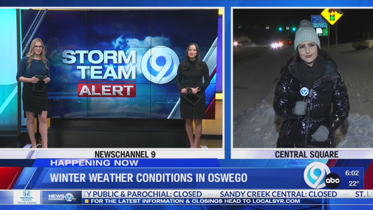 Live snow coverage in Oswego County 6:00 am