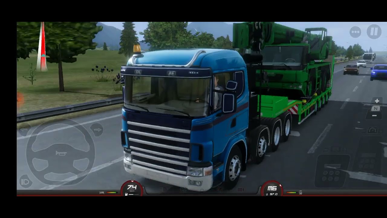 Truckers Of Europe 3 Semi Truck Transporting a Crane Truck Sending From The Lech Part 1 
