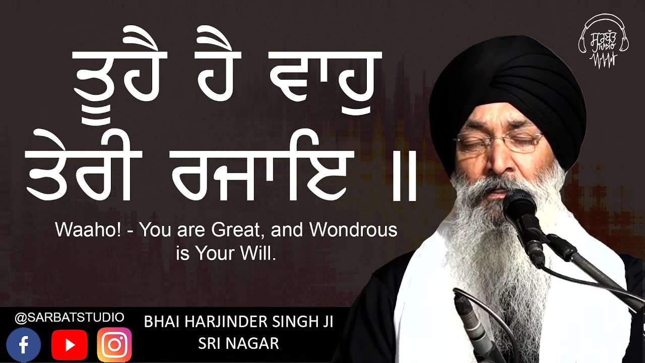 Tuhai Hai Vaho Teri Rajai - Bhai Harjinder Singh Ji - Sri Nagar Wale - Sarbat Studio