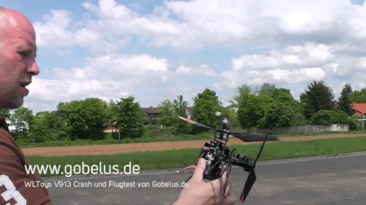 WLToys V913 RC Heli Crash und Flugtest von Gobelus.de