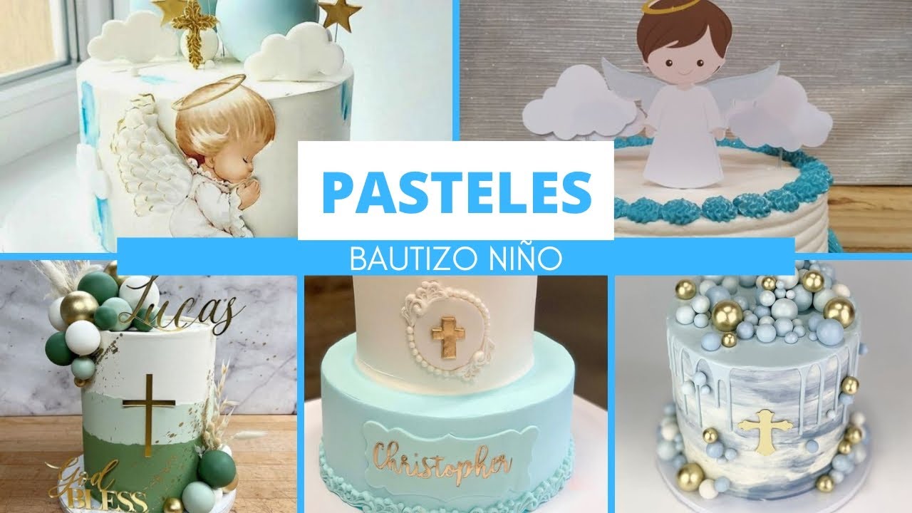 👶🎂 Ideas de Pasteles para Bautizo de Niño