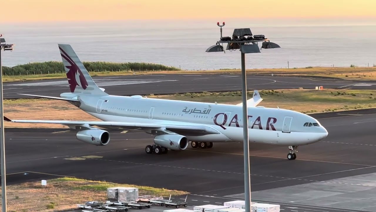 Special Flight Qatar Amiri Airbus A340-211 A7-HHK in Ponta Delgada, Sao Miguel Azores - 06.08.2024
