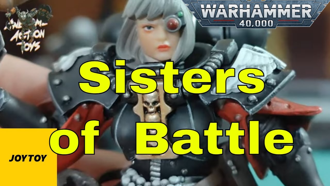 JoyToy Warhammer 40k Sisters of Battle 1:18 scale action figures. Wow, quite possibly JoyToy's best!