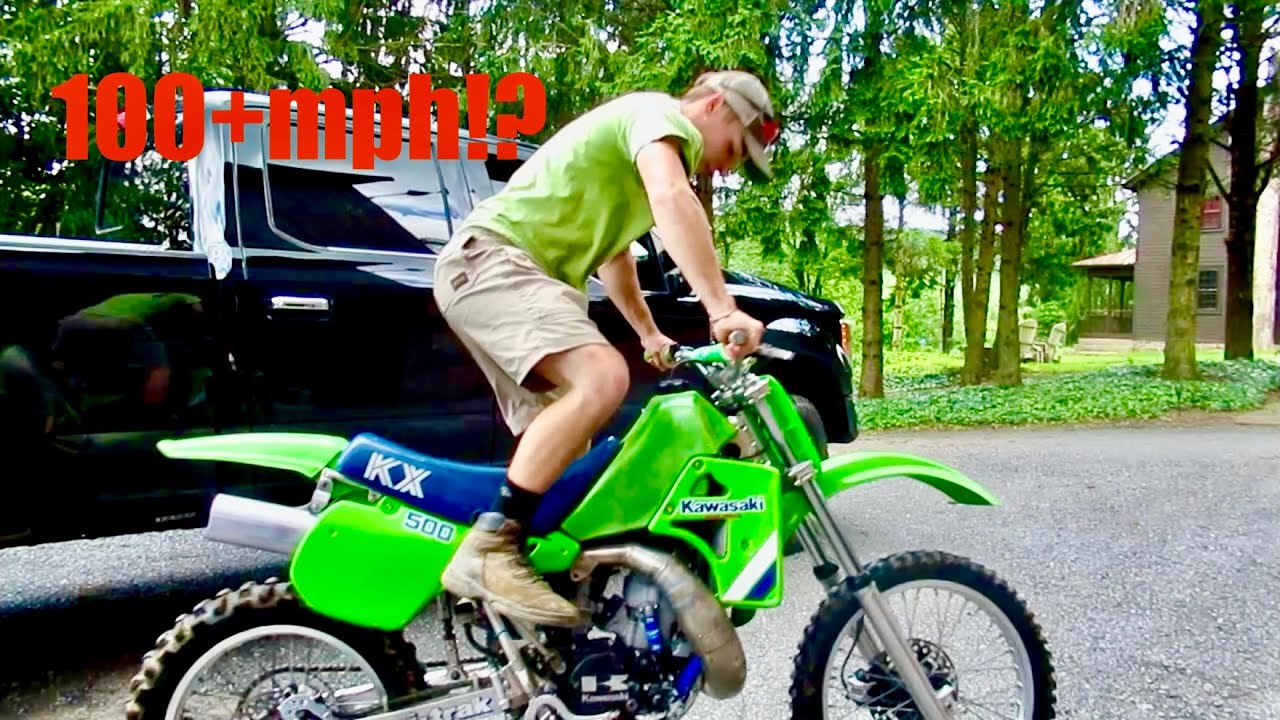 Kawasaki kx500 review and TOP SPEED test!