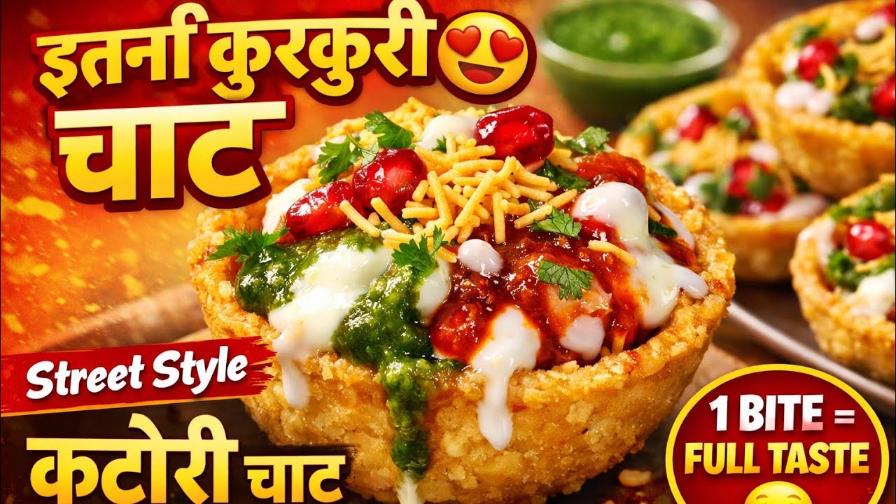घर पर बनी मूंग दाल की कचौरी कचौरी चाट 😍 | Moong Dal Katori Chaat Recipe | Street Style Chaat