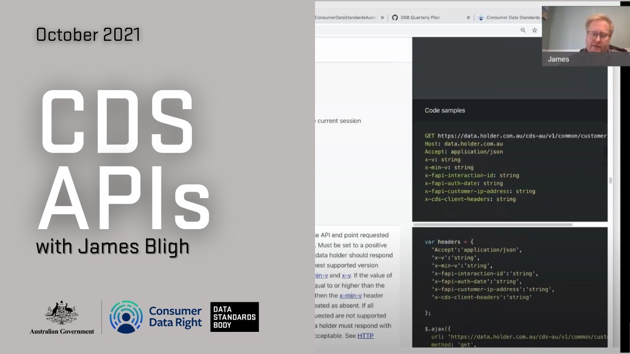 [4] CDS APIs - with James Bligh (31/08/2021)