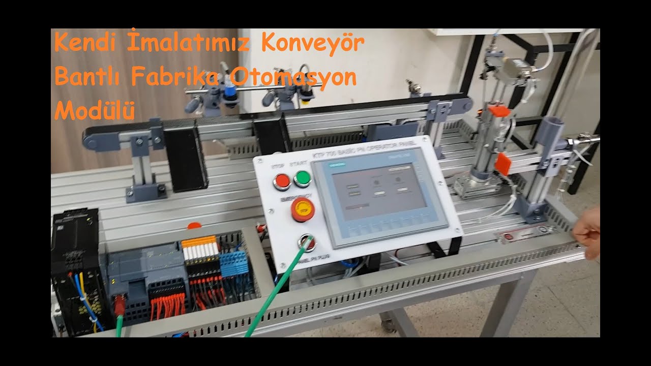 Kendi İmalatımız Konveyör Bantlı Fabrika Otomasyon Modülü