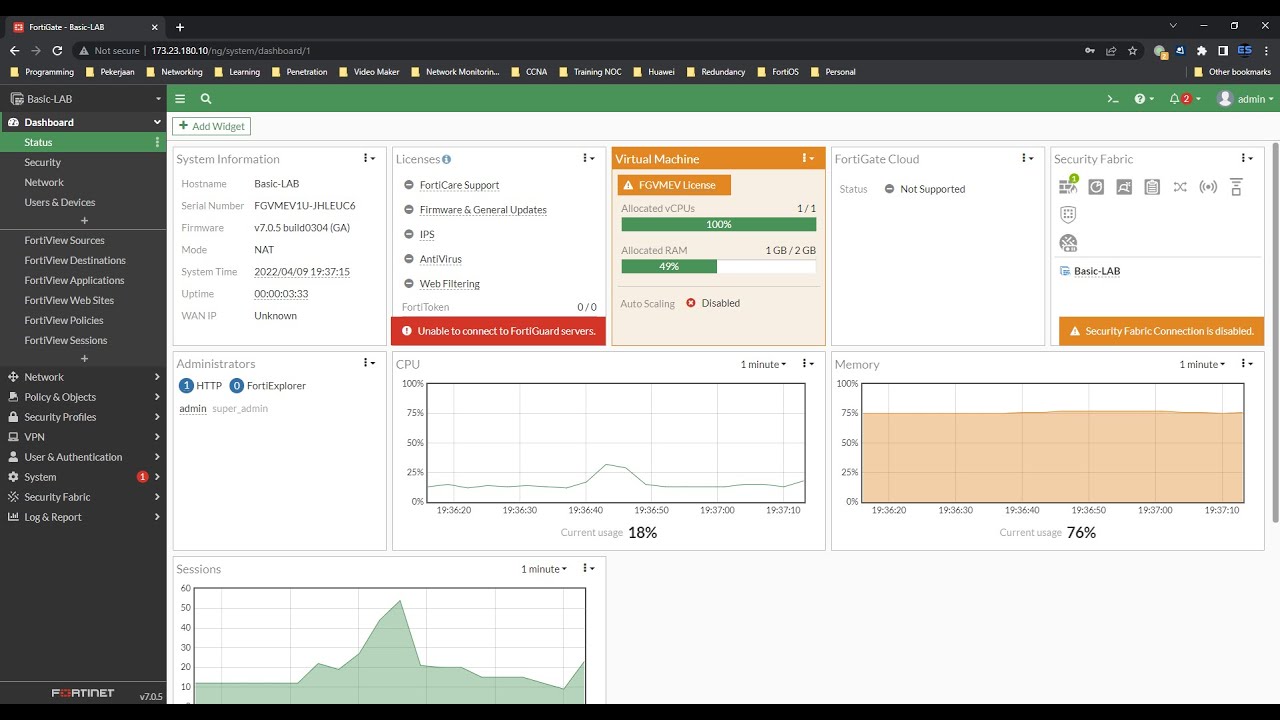 Setting Dasar Fortigate Firewall