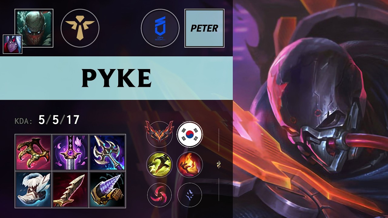 (DNS Peter) Pyke Support vs Bard - KR Grandmaster Patch 26.15