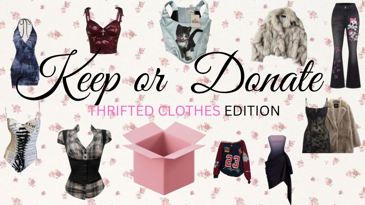 KEEP or DONATE? Thrifted Clothes Edition 👕 | Opening a Box of Thrift Finds 📦
