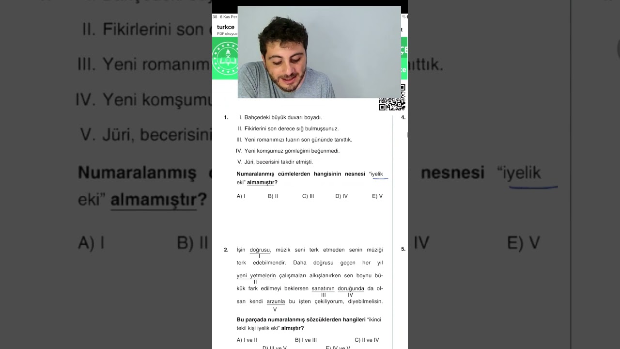 Tyt Türkçe ekler soru çözümü Tiktok canlı