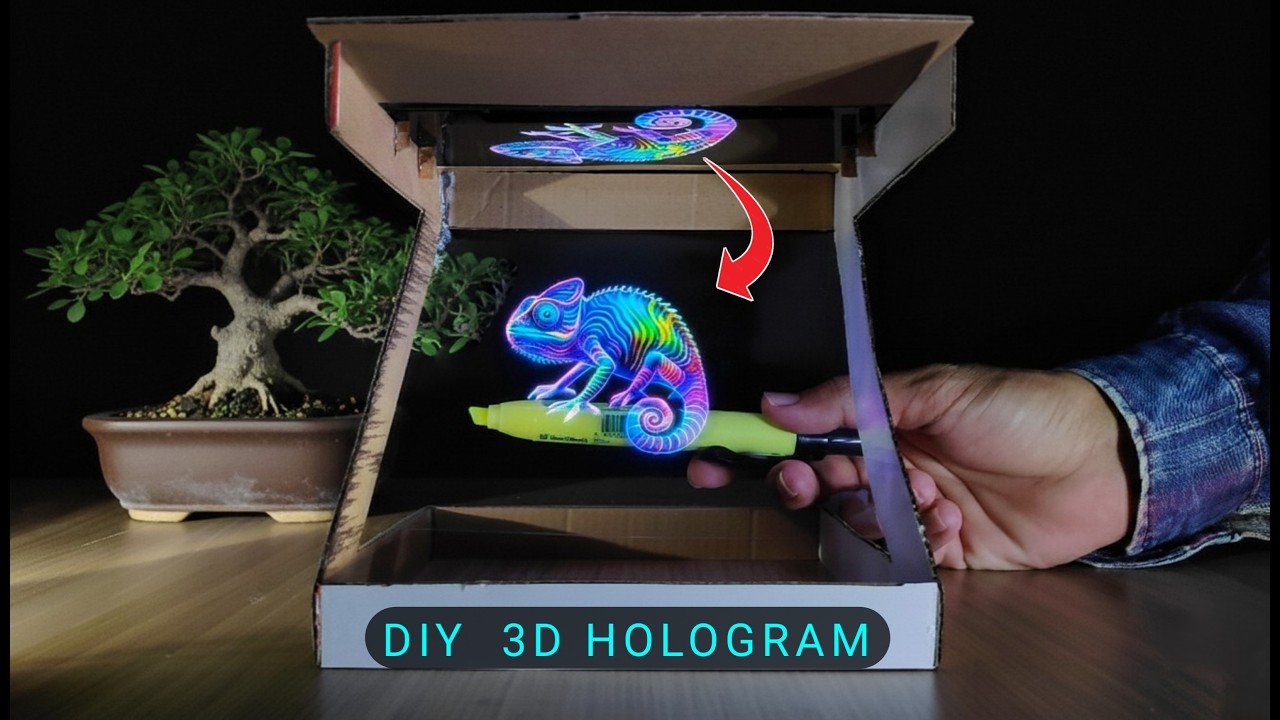 Удивительный 3D ГОЛОГРАММНЫЙ ПРОЕКТОР СВОИМИ РУКАМИ из картонной коробки | Собери и продай онлайн!