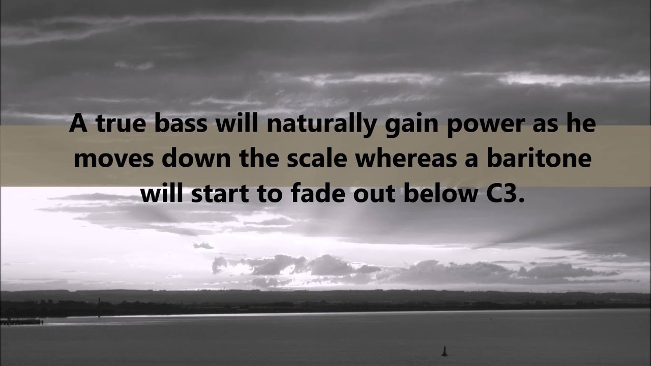 Bass Singing Lesson