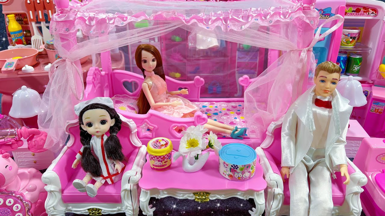 15 Minutes Satisfying with Unboxing Barbie Princess Cozy Bedroom Dress Up PlaysetASMR | Review Toys