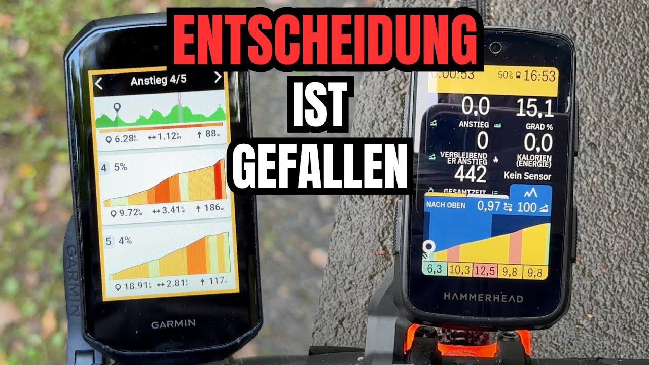 Garmin 1050  vs  Hammerhead Karoo 3 - ZU 99 % überzeugt