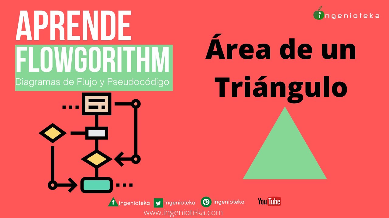 🔃22: Calcular el AREA de un TRIANGULO en Flowgorithm🤓 | @Ingenioteka #flowgorithm
