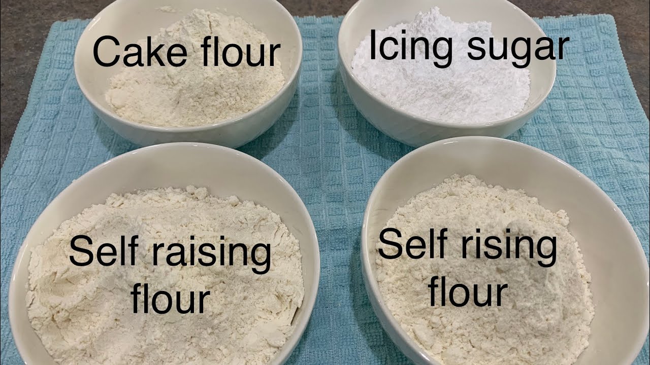 How to make self raising flour, self rising flour, cake flour and icing sugar (All in one video)