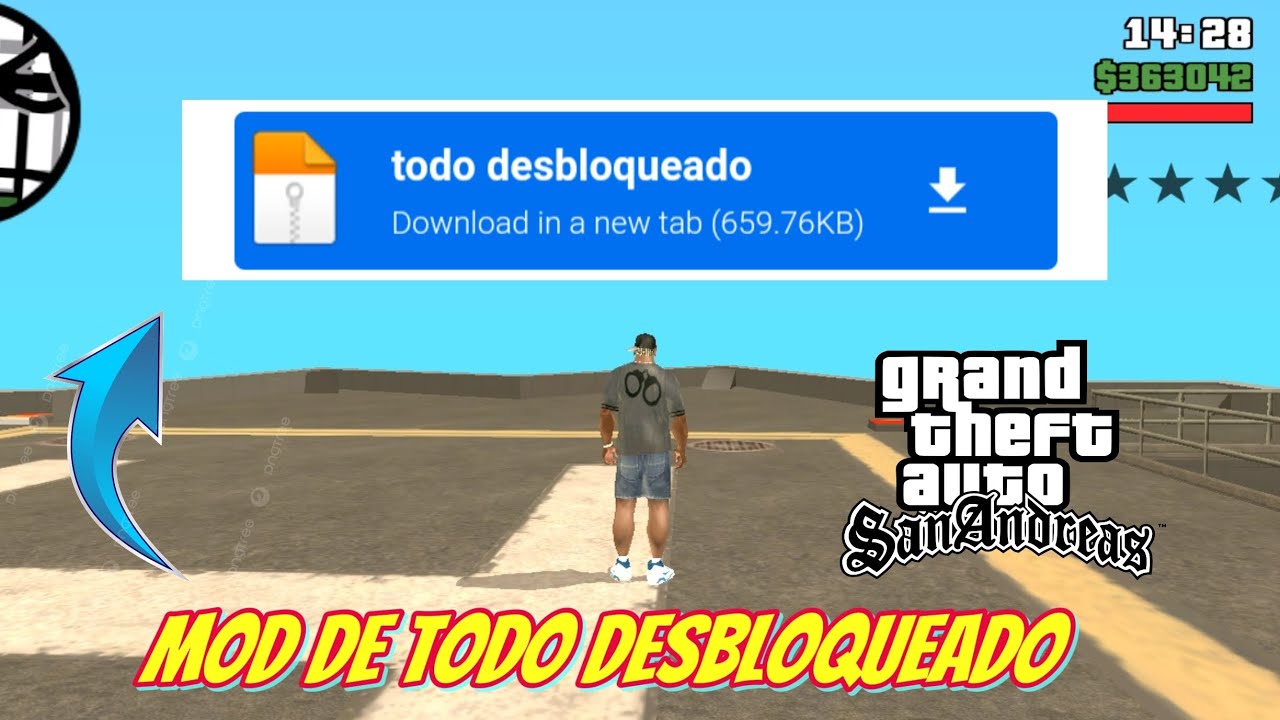 MOD DE TODO DESBLOQUEADO PARA tu gta San Andreas de ANDROID 🔥🎮