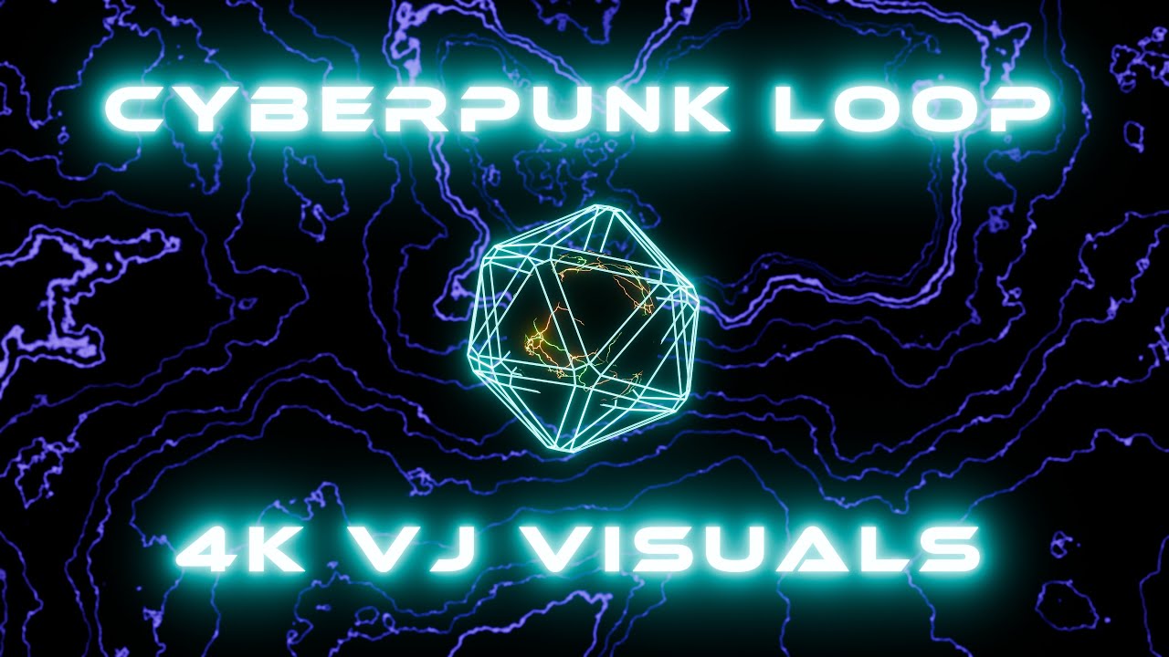 Cyberpunk Loop 4K VJ Visuals (No Music)