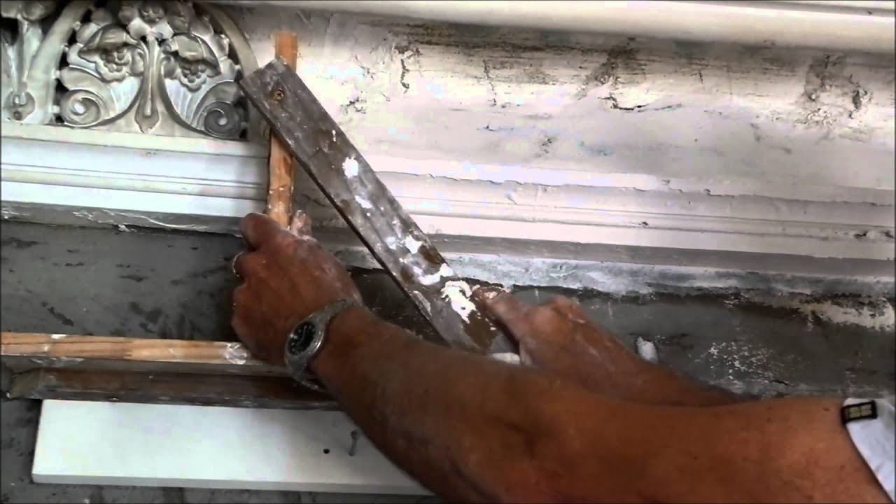 Plastering Running Cornice in Situ 1880's House  Kew  2