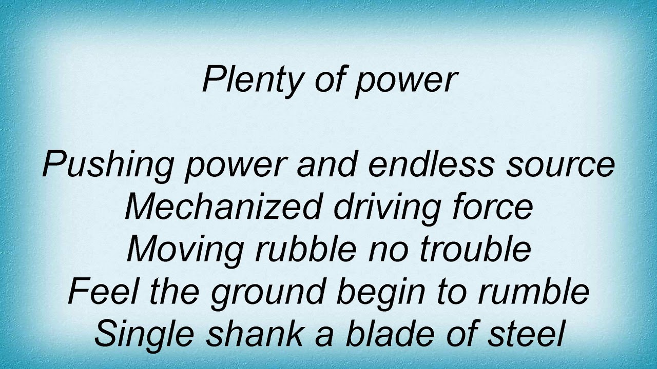 Anvil - Plenty Of Power Lyrics