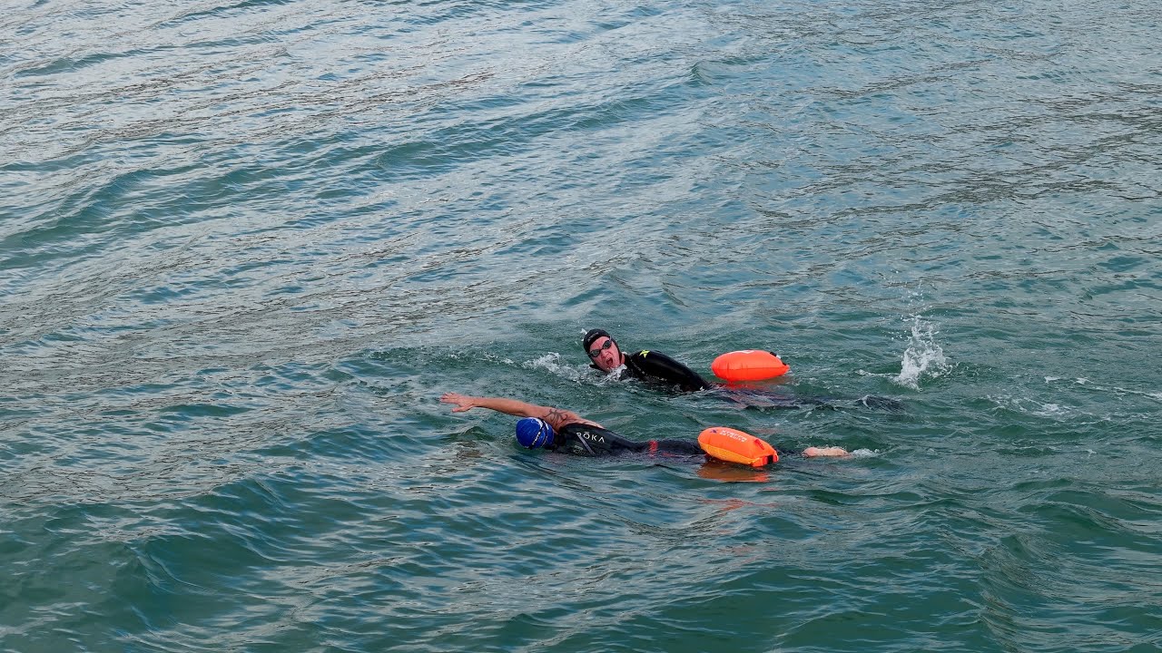 "Swimmin Friends" January open water swim - Pensacola Beach