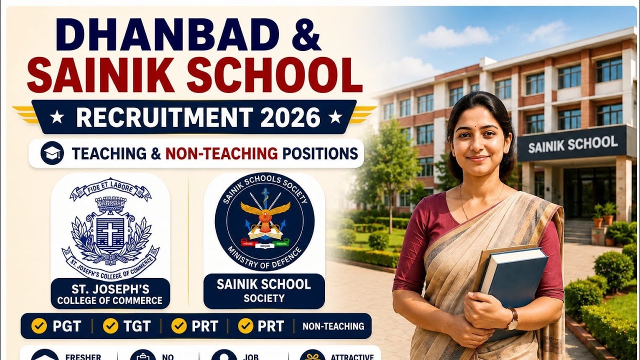 SAINIK SCHOOL Recruitment | Latest Teaching & Non-Teaching Jobs 2026|good salary | PGT TGT PRT #job