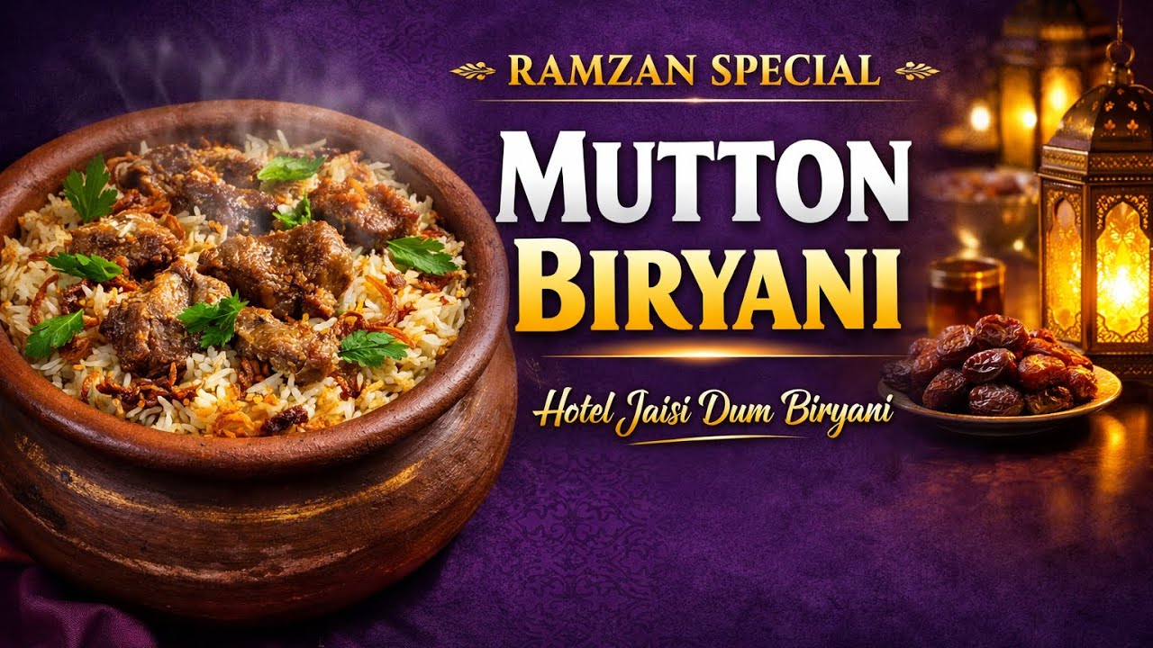 Ramzan Special Mutton Biryani | Hotel Jaisi Dum Biryani Recipe✨🍖🔥