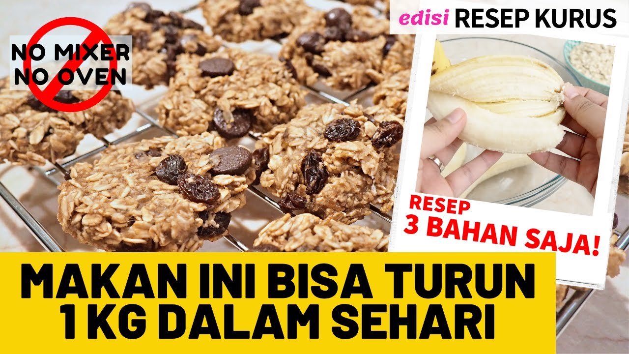 Resep Kue Kering No Mixer No Oven. Coklat Chips Cookies Oatmeal Pisang