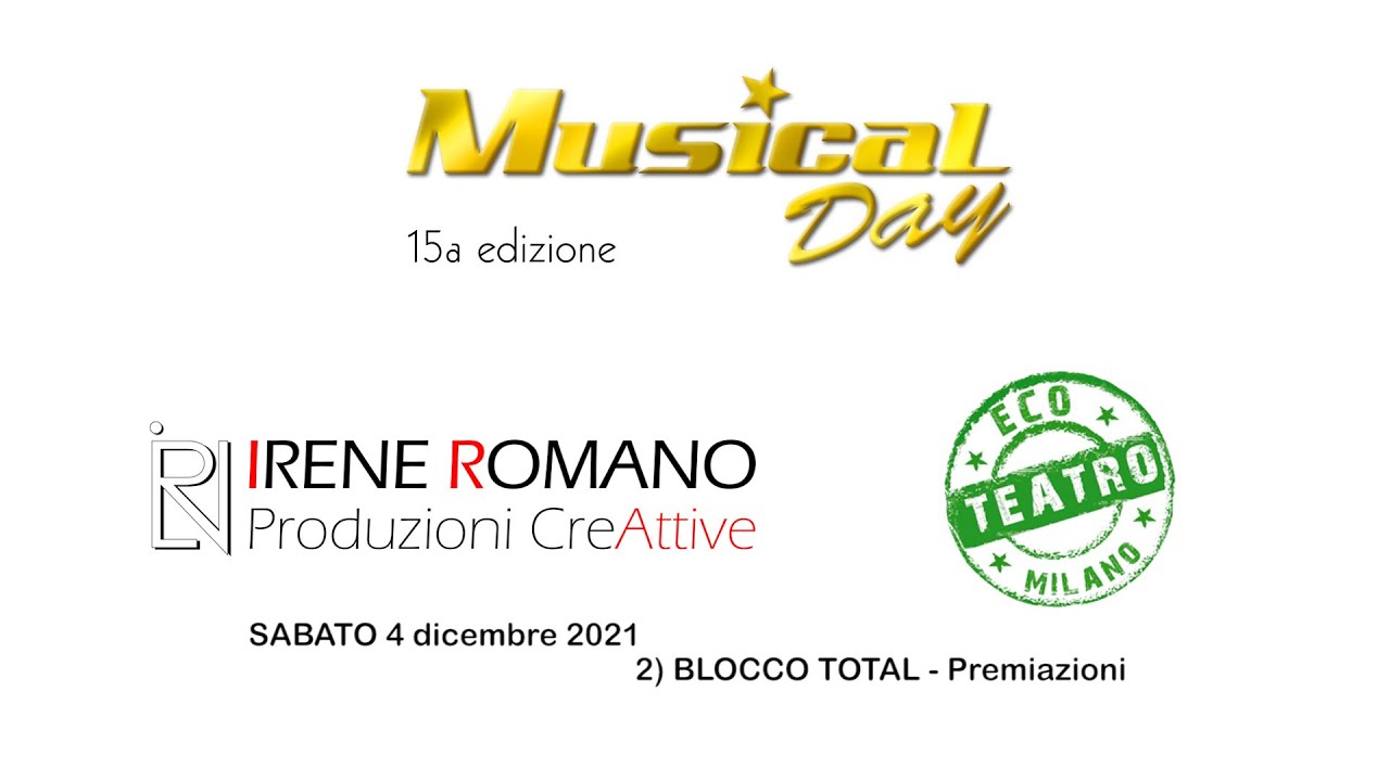 MUSICAL DAY 2021 - 2a premiazione SAB 4 dicembre 2021  BLOCCO TOTAL