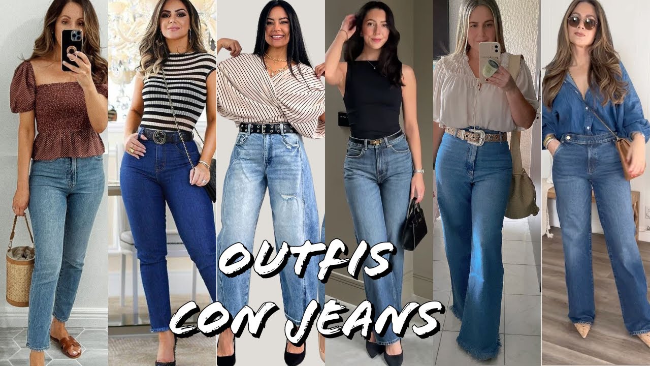 Pantalones de moda 2025 | outfis con jeans|Tendencia primavera verano 2025✅