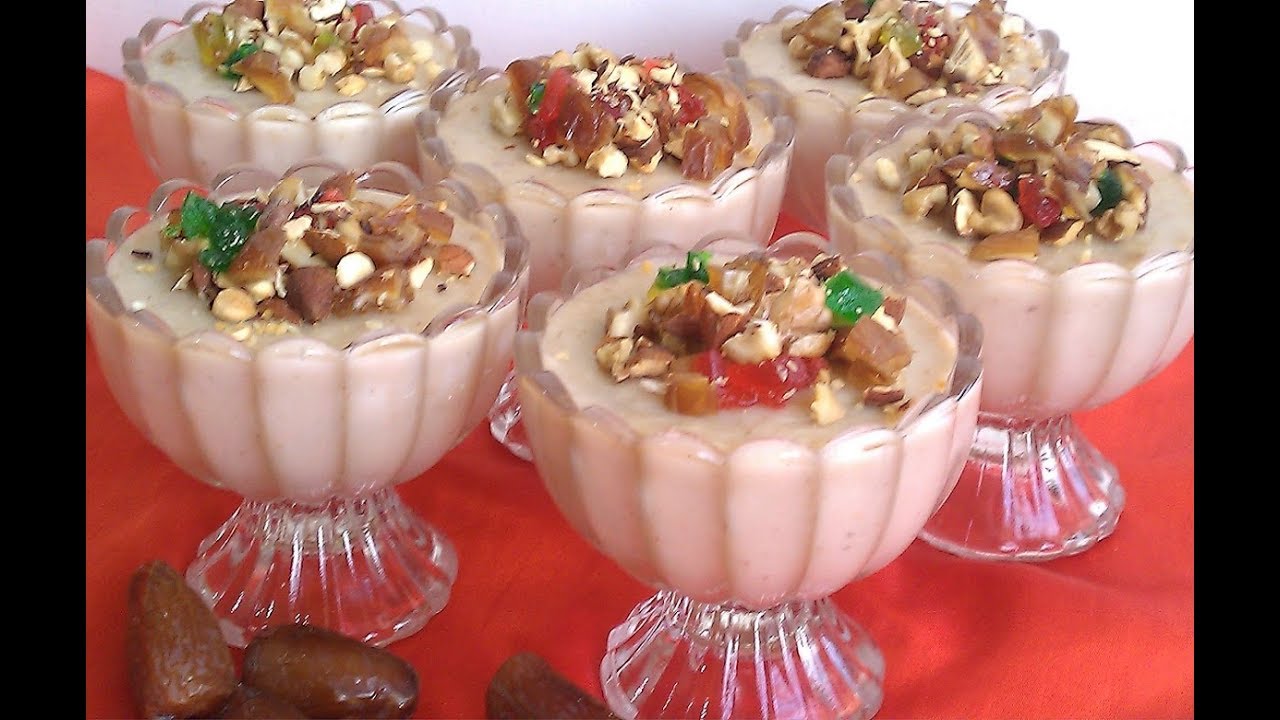 حضري اروع تحلية بالتمر والحليب مغذية ولذيذة وصحية لفطور وسحور رمضان