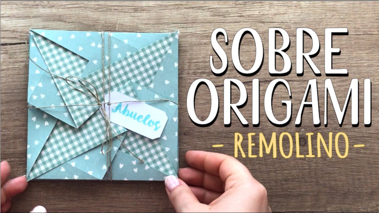 DIY:Cómo hacer un SOBRE ORIGAMI  -  modelo remolino espiral